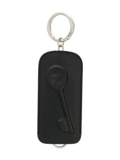 Maison Margiela Key-shaped Keyring In Black