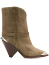 Isabel Marant Lambsy Boots In Neutrals