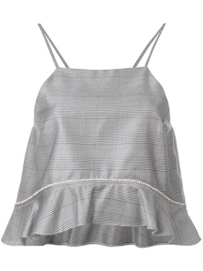 Ganni Suiting Top In Grey