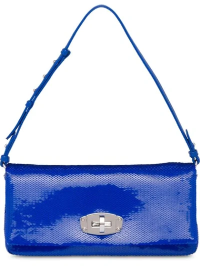 Miu Miu Sequinned Shoulder Bag - Blue