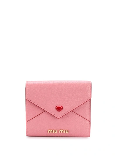 Miu Miu Madras Love钱包 - 粉色 In Rosa