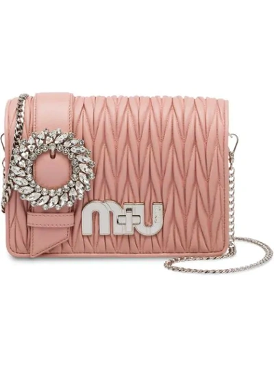 Miu Miu My Miu Matelassé Leather Bag - Pink