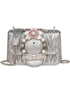 Miu Miu Lady Matelassé Crossbody Bag In Silver