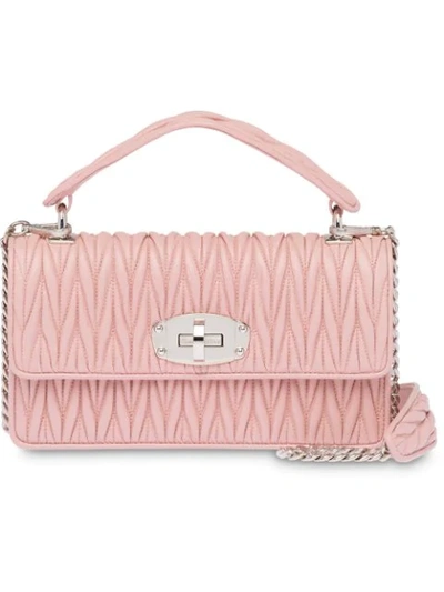 Miu Miu Miu Cleo Matelassé Bag In Pink