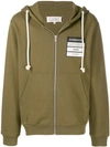 Maison Margiela Stereotype Zipped Hoodie In 727verdone