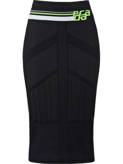 Prada Technical Knit Skirt In Black