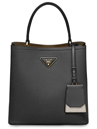 Prada Double Medium Bag In Black