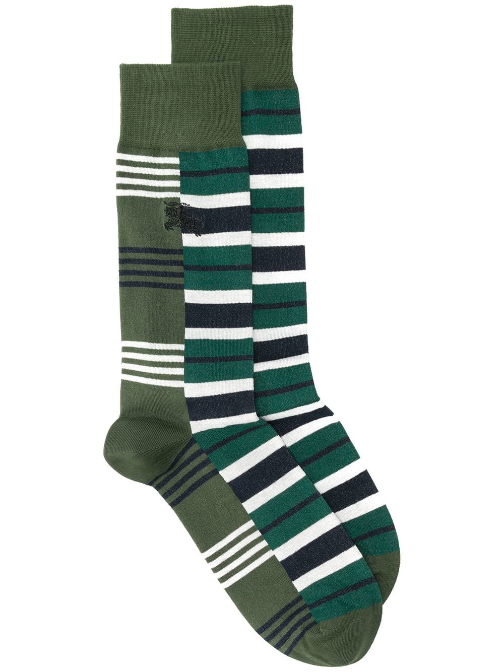 Burberry Striped Socks - Green | ModeSens