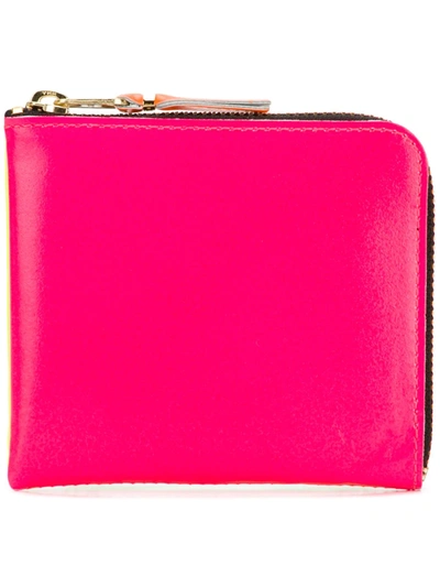 Comme Des Garçons Wallet 小号环绕式拉链钱包 - 粉色 In Pink