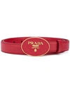 Prada Gürtel Mit Logo-schnalle In Red