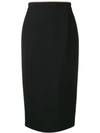 N°21 Panelled Structure Pencil Skirt In Black