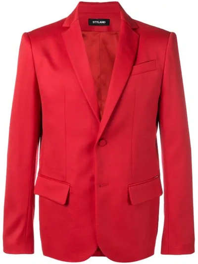 Styland Single-breasted Blazer In Red