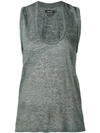 Isabel Marant U-neck Tank Top In Grey