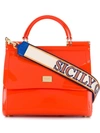 Dolce & Gabbana Sicily Shoulder Bag In Orange