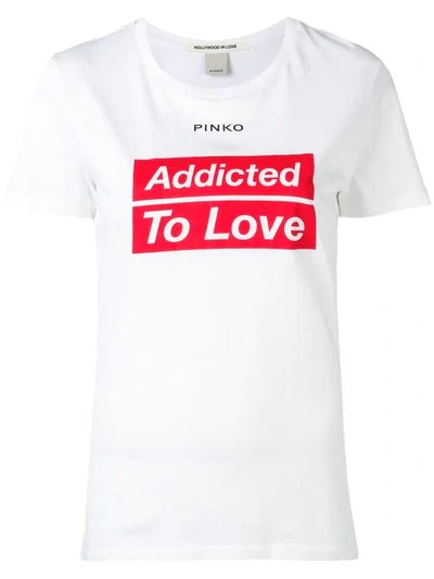 Pinko Addicted To Love T-shirt In White