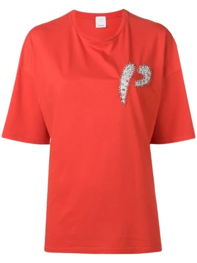 Pinko Crystal Logo T In Red