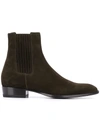 Saint Laurent Chelsea Ankle Boots In Green