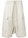 Rick Owens Elasticated Waist Shorts In Grey
