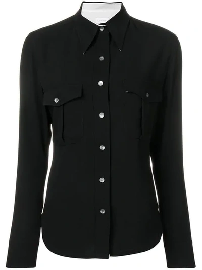 Calvin Klein Police Pocket Shirt In 013 Perfect Black