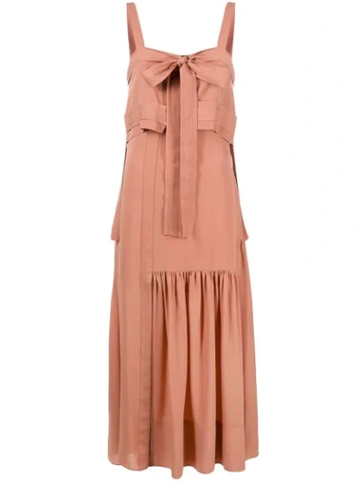 3.1 Phillip Lim / フィリップ リム Bow Detail Flared Dress In Pink