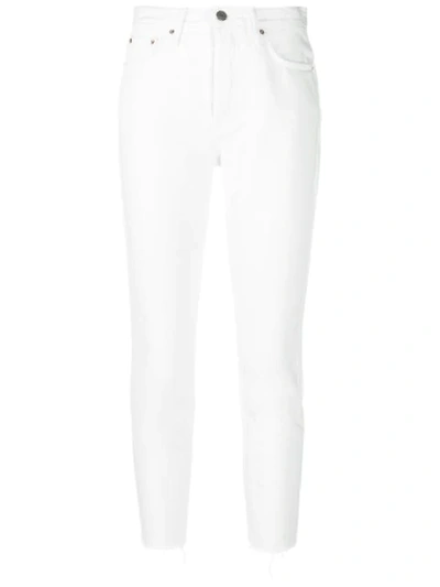 Grlfrnd Cropped Skinny Jeans In White