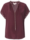 Michael Michael Kors Chain Detailed Blouse In Red