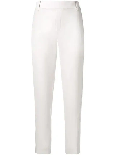 Vince Cropped Slim Fit Trousers In Neutrals