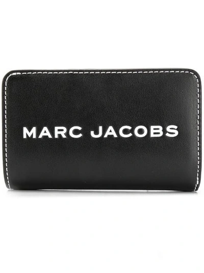 Marc Jacobs Logo Print Long Wallet In Black
