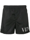 Valentino Vltn Swim Shorts - Black