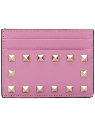 Valentino Garavani Rockstud Cardholder In Purple