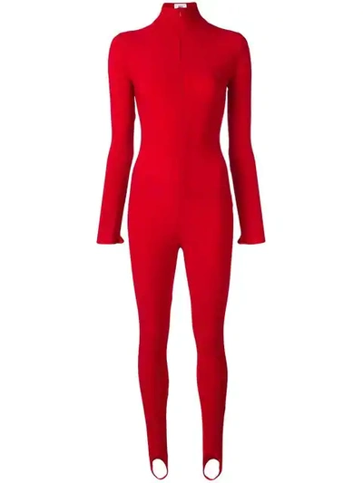 Atu Body Couture Fitted Jumpsuit In Red