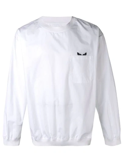 Fendi Bugs Eye Sweatshirt In White