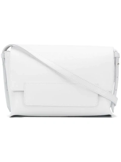 Giorgio Armani Embossed Logo Shoulder Bag In White