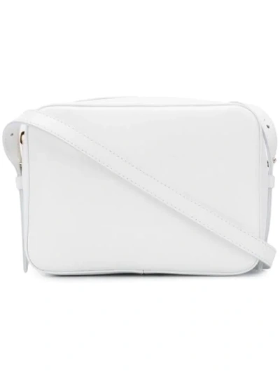 Giorgio Armani Embossed Logo Shoulder Bag In White