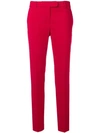 Max Mara Slim Tailored Trousers In Red