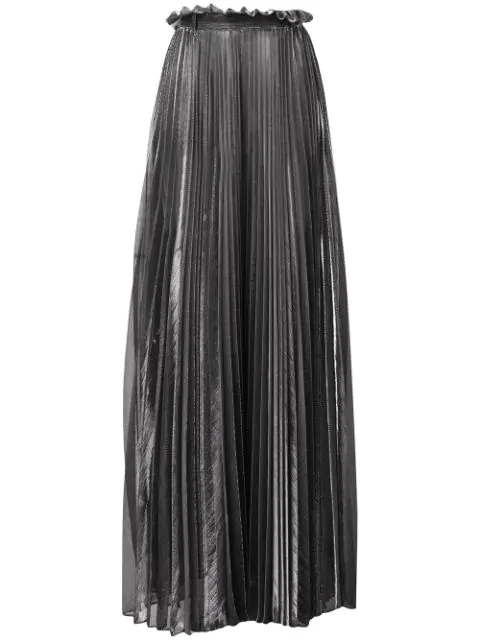 Atu Body Couture Pleated Palazzo Trousers In Silver | ModeSens