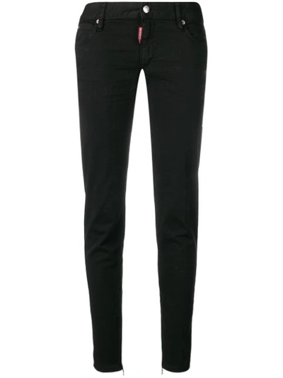Dsquared2 Twiggy Cropped Jeans In 900 Black