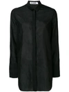 Jil Sander Francesca Wrinkled Shirt In Black