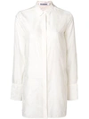 Jil Sander Francesca Wrinkled Shirt In White