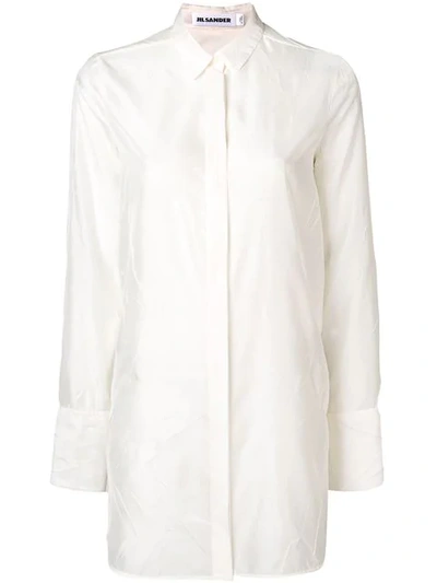 Jil Sander Francesca Wrinkled Shirt In White