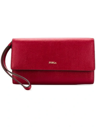Furla Side Strap Wallet In Red