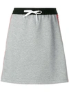 Miu Miu Logo Band Short Skirt In Grey