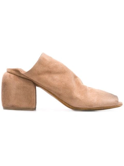 Marsèll Chunky Heel Mules In Neutrals