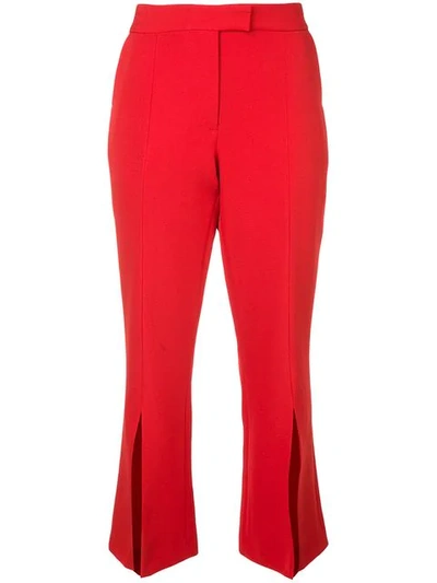 Robert Rodriguez Studio Eva Cropped Flared Trousers In Red