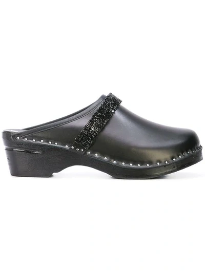 Newbark Swedish Clog Mules In Black