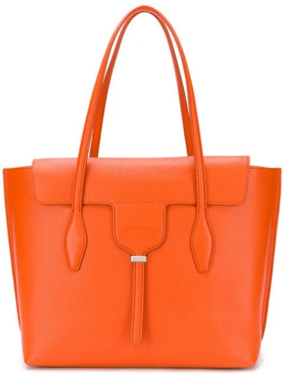 Tod's Joy Medium Tote In Orange