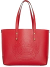 Burberry Equestrian Logo Tote Bag - Red