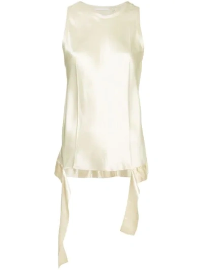 Helmut Lang Draped Tank Top In White