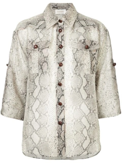 Zimmermann Safari Shirt In Multicolour