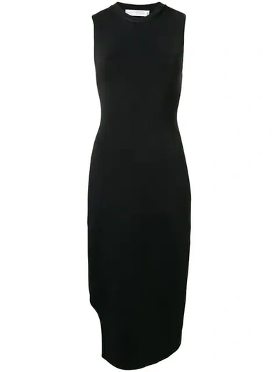 Victoria Beckham Sleeveless Midi Dress In Black